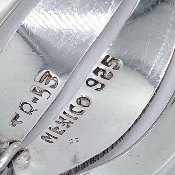 Taxco 925 Sterling Silver Modernist Black Onyx Dangle Earrings - Picture 8 of 9